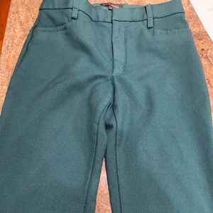 Banana Republic Forest Green Lido Straight Wool Pant